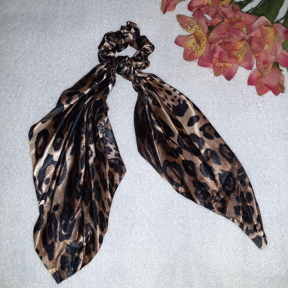 Accessories - Animal Print Scarf Hair Scrunchie